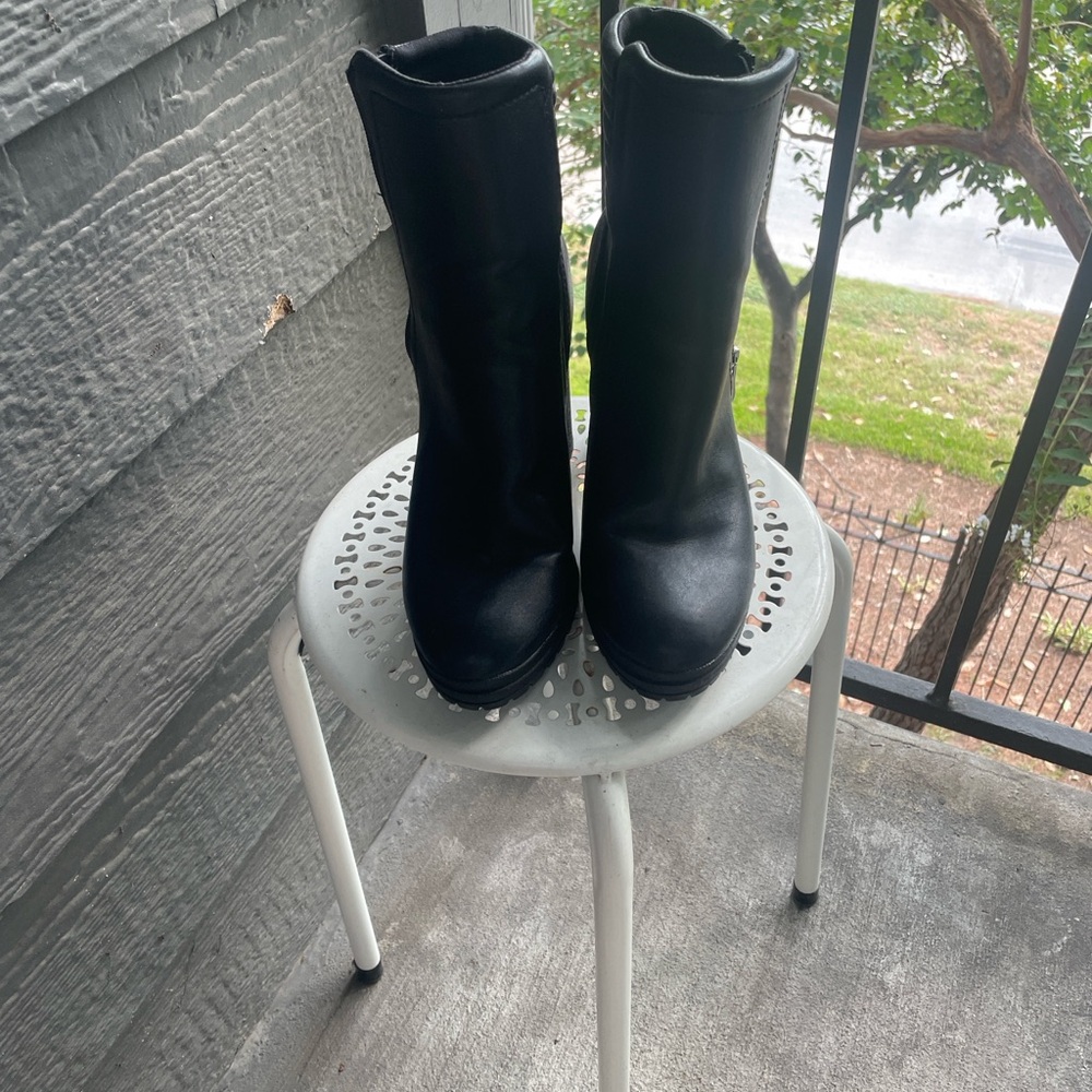 DKNY Black Heeled Boots